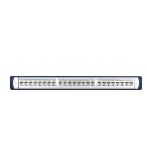 Equipped panel 1U UTP Cat 6A with 24 RJ 45  Keystone Connectors, Non - Shutter